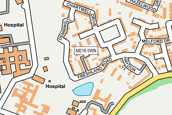 ME16 0WN map - OS OpenMap – Local (Ordnance Survey)