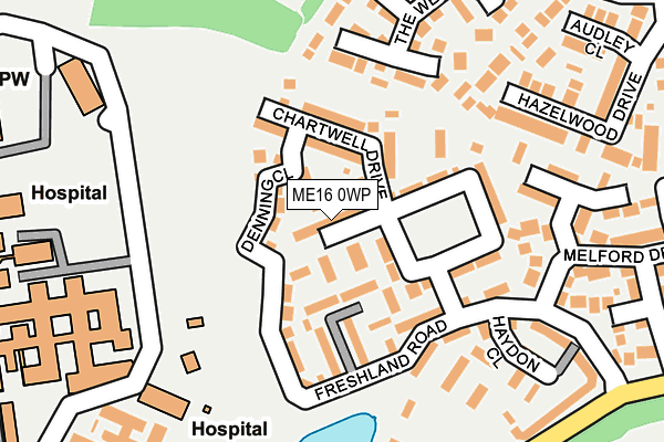 ME16 0WP map - OS OpenMap – Local (Ordnance Survey)