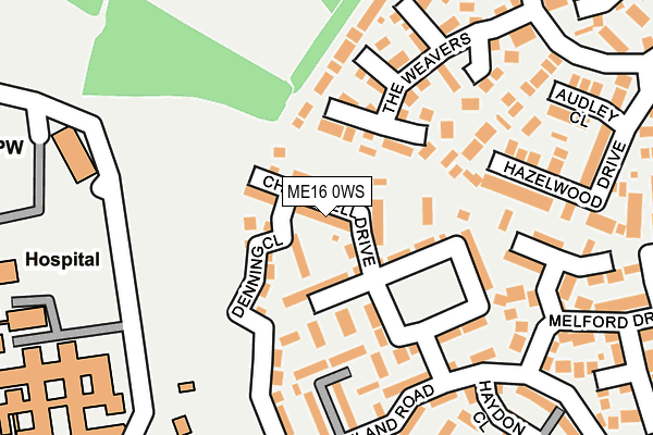 ME16 0WS map - OS OpenMap – Local (Ordnance Survey)