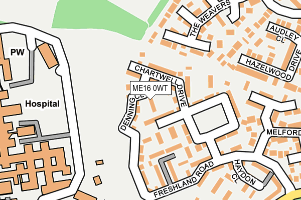 ME16 0WT map - OS OpenMap – Local (Ordnance Survey)