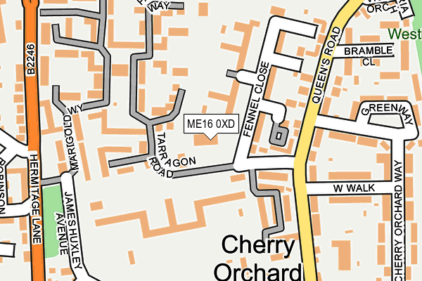 ME16 0XD map - OS OpenMap – Local (Ordnance Survey)
