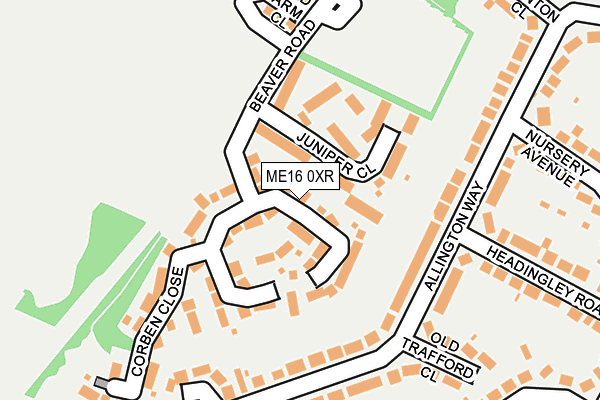 ME16 0XR map - OS OpenMap – Local (Ordnance Survey)