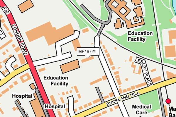 ME16 0YL map - OS OpenMap – Local (Ordnance Survey)