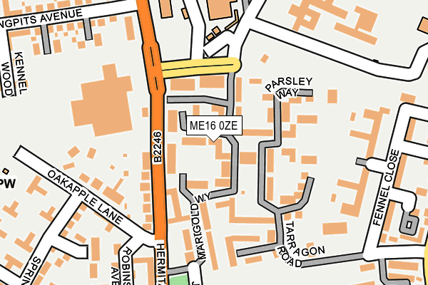 ME16 0ZE map - OS OpenMap – Local (Ordnance Survey)