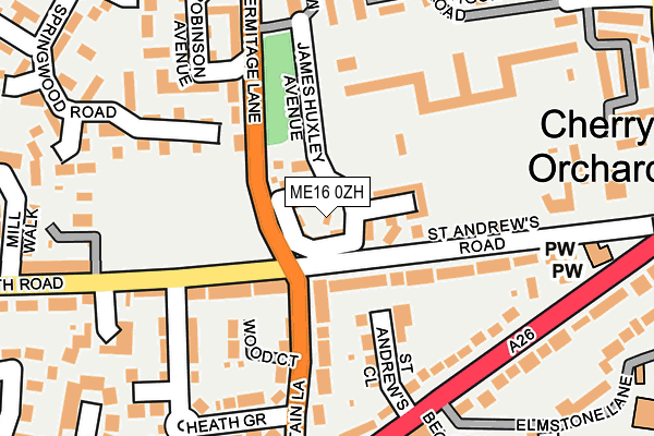 ME16 0ZH map - OS OpenMap – Local (Ordnance Survey)