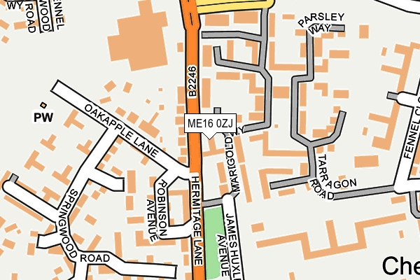 ME16 0ZJ map - OS OpenMap – Local (Ordnance Survey)
