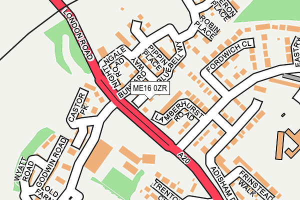 ME16 0ZR map - OS OpenMap – Local (Ordnance Survey)