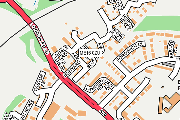ME16 0ZU map - OS OpenMap – Local (Ordnance Survey)