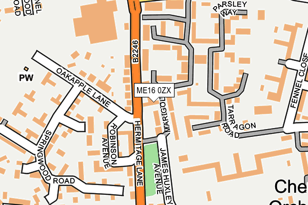 ME16 0ZX map - OS OpenMap – Local (Ordnance Survey)