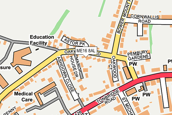 ME16 8AL map - OS OpenMap – Local (Ordnance Survey)