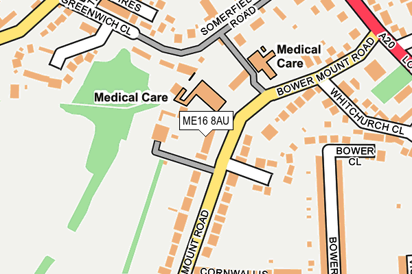 ME16 8AU map - OS OpenMap – Local (Ordnance Survey)