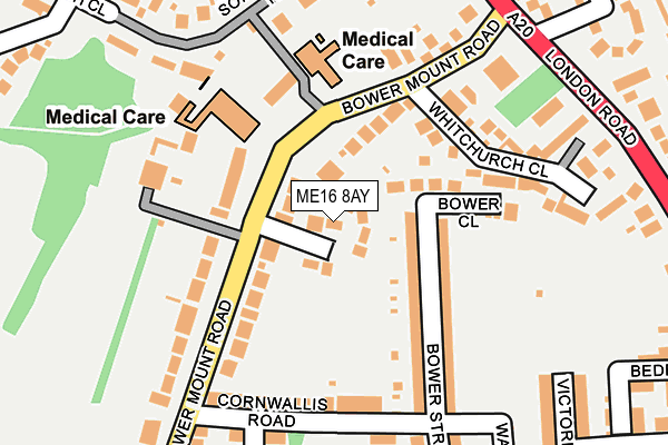 ME16 8AY map - OS OpenMap – Local (Ordnance Survey)