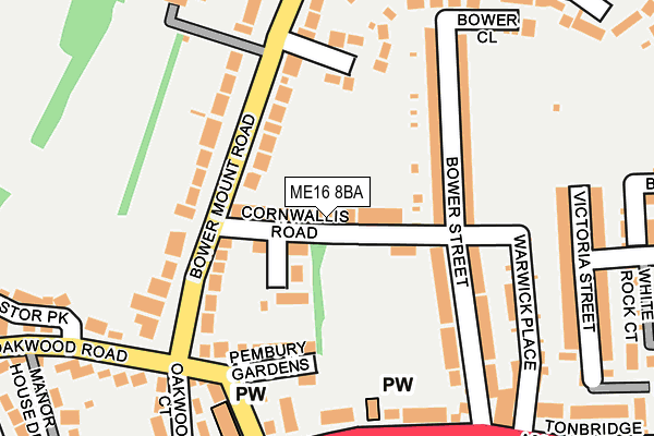 ME16 8BA map - OS OpenMap – Local (Ordnance Survey)