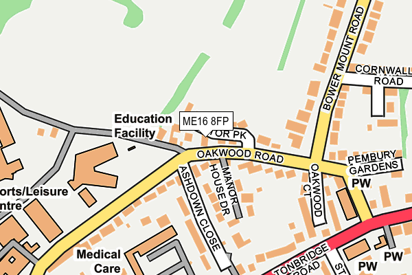 ME16 8FP map - OS OpenMap – Local (Ordnance Survey)