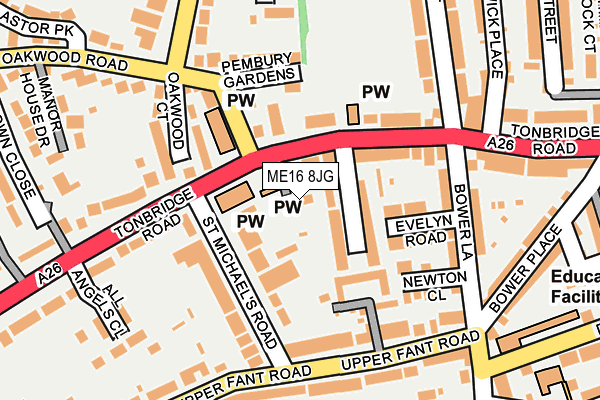 ME16 8JG map - OS OpenMap – Local (Ordnance Survey)