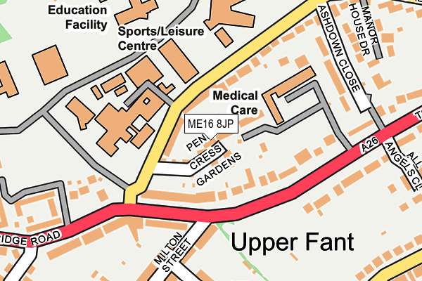 ME16 8JP map - OS OpenMap – Local (Ordnance Survey)