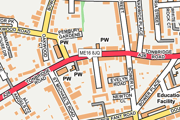 ME16 8JQ map - OS OpenMap – Local (Ordnance Survey)