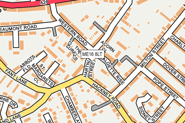 ME16 8LT map - OS OpenMap – Local (Ordnance Survey)