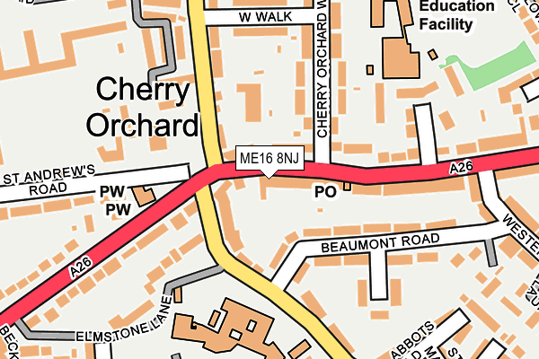 ME16 8NJ map - OS OpenMap – Local (Ordnance Survey)
