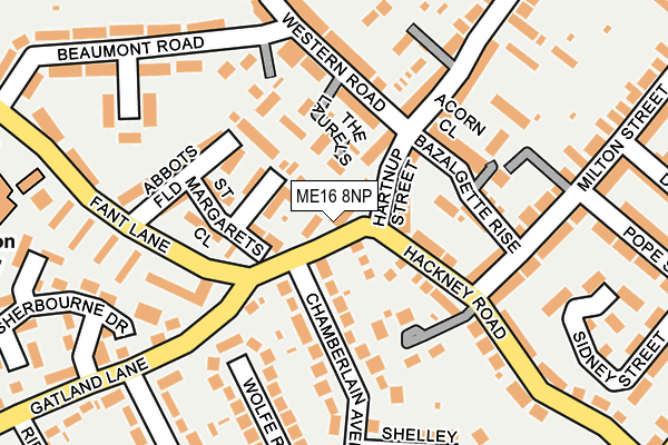 ME16 8NP map - OS OpenMap – Local (Ordnance Survey)
