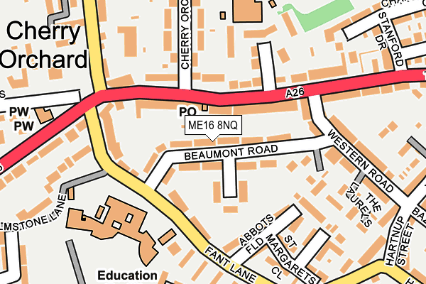 ME16 8NQ map - OS OpenMap – Local (Ordnance Survey)