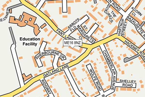ME16 8NZ map - OS OpenMap – Local (Ordnance Survey)