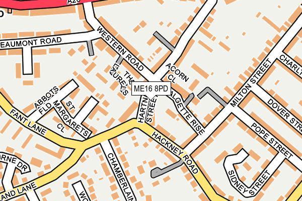 ME16 8PD map - OS OpenMap – Local (Ordnance Survey)