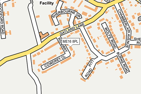 ME16 8PL map - OS OpenMap – Local (Ordnance Survey)