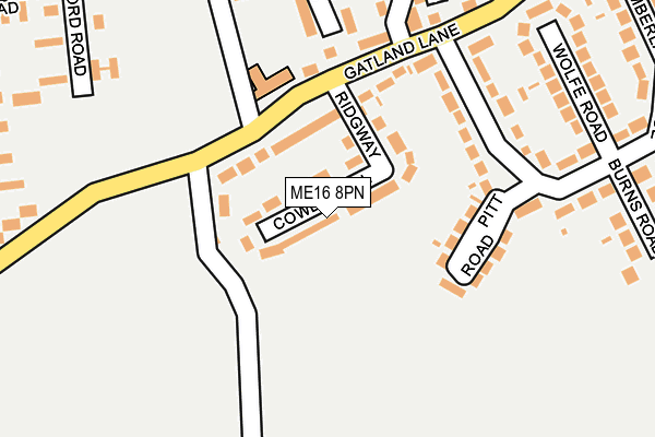 ME16 8PN map - OS OpenMap – Local (Ordnance Survey)