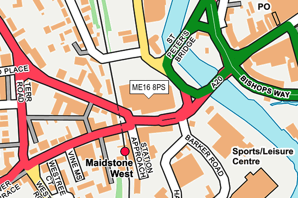ME16 8PS map - OS OpenMap – Local (Ordnance Survey)