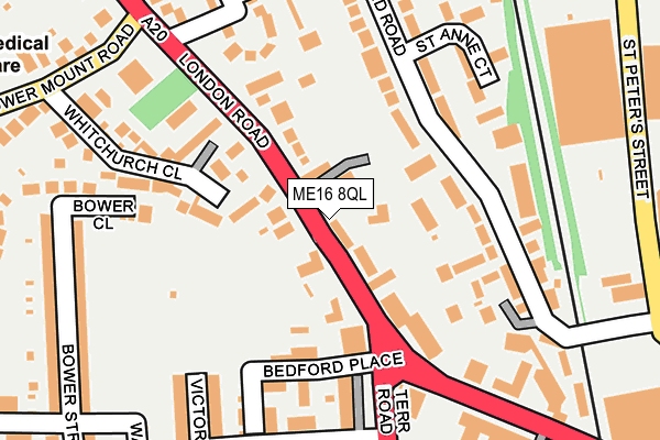 ME16 8QL map - OS OpenMap – Local (Ordnance Survey)