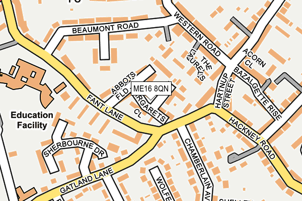 ME16 8QN map - OS OpenMap – Local (Ordnance Survey)