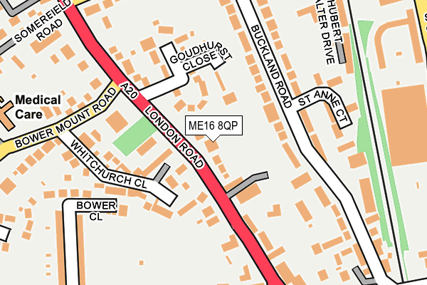 ME16 8QP map - OS OpenMap – Local (Ordnance Survey)