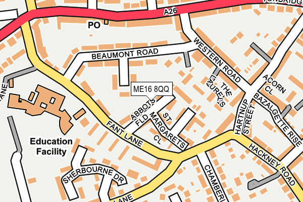 ME16 8QQ map - OS OpenMap – Local (Ordnance Survey)