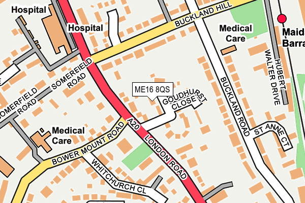 ME16 8QS map - OS OpenMap – Local (Ordnance Survey)