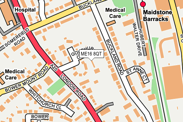 ME16 8QT map - OS OpenMap – Local (Ordnance Survey)