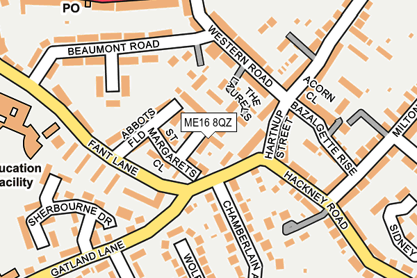 ME16 8QZ map - OS OpenMap – Local (Ordnance Survey)