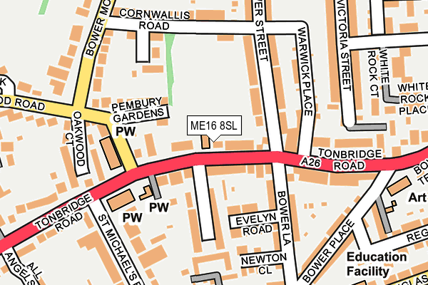 ME16 8SL map - OS OpenMap – Local (Ordnance Survey)