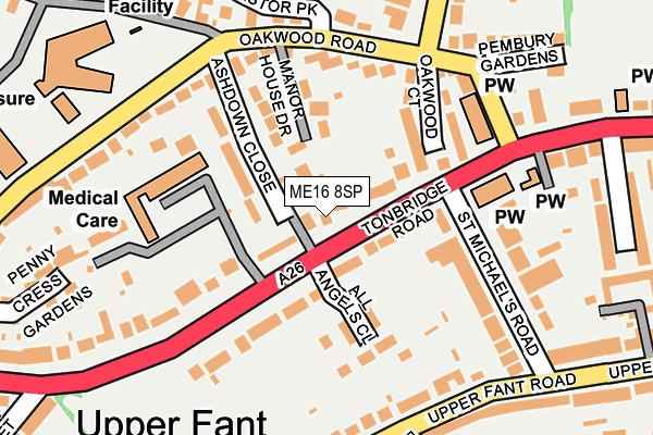 ME16 8SP map - OS OpenMap – Local (Ordnance Survey)