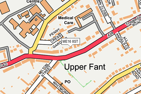 ME16 8ST map - OS OpenMap – Local (Ordnance Survey)