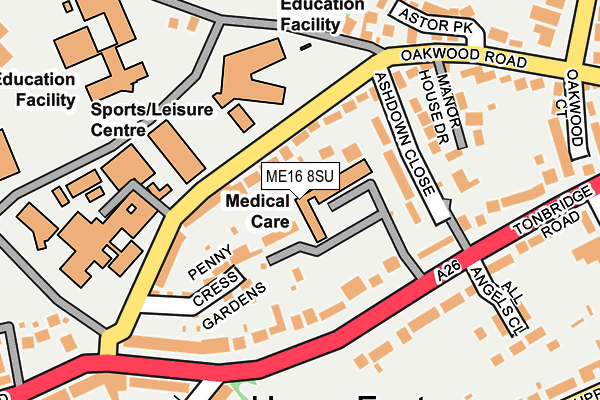 ME16 8SU map - OS OpenMap – Local (Ordnance Survey)