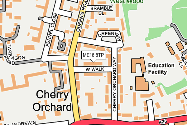 ME16 8TP map - OS OpenMap – Local (Ordnance Survey)