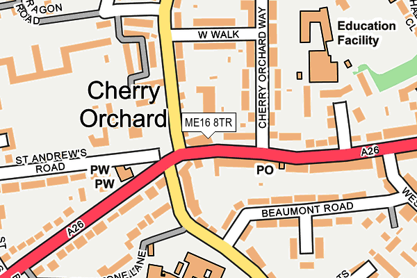 ME16 8TR map - OS OpenMap – Local (Ordnance Survey)