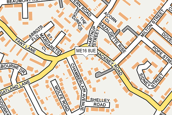 ME16 8UE map - OS OpenMap – Local (Ordnance Survey)