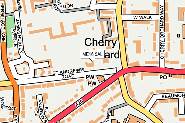 ME16 9AL map - OS OpenMap – Local (Ordnance Survey)