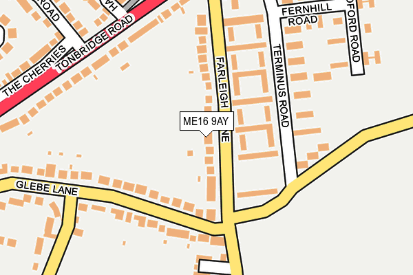ME16 9AY map - OS OpenMap – Local (Ordnance Survey)