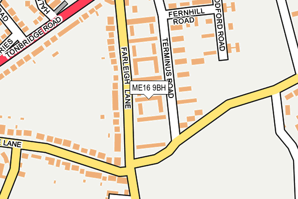 ME16 9BH map - OS OpenMap – Local (Ordnance Survey)