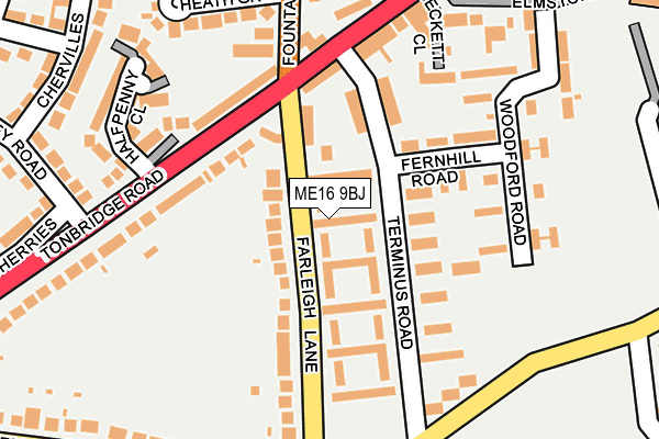 ME16 9BJ map - OS OpenMap – Local (Ordnance Survey)
