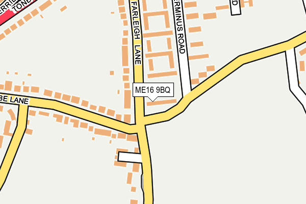 ME16 9BQ map - OS OpenMap – Local (Ordnance Survey)