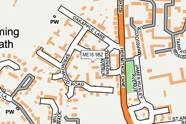 ME16 9BZ map - OS OpenMap – Local (Ordnance Survey)